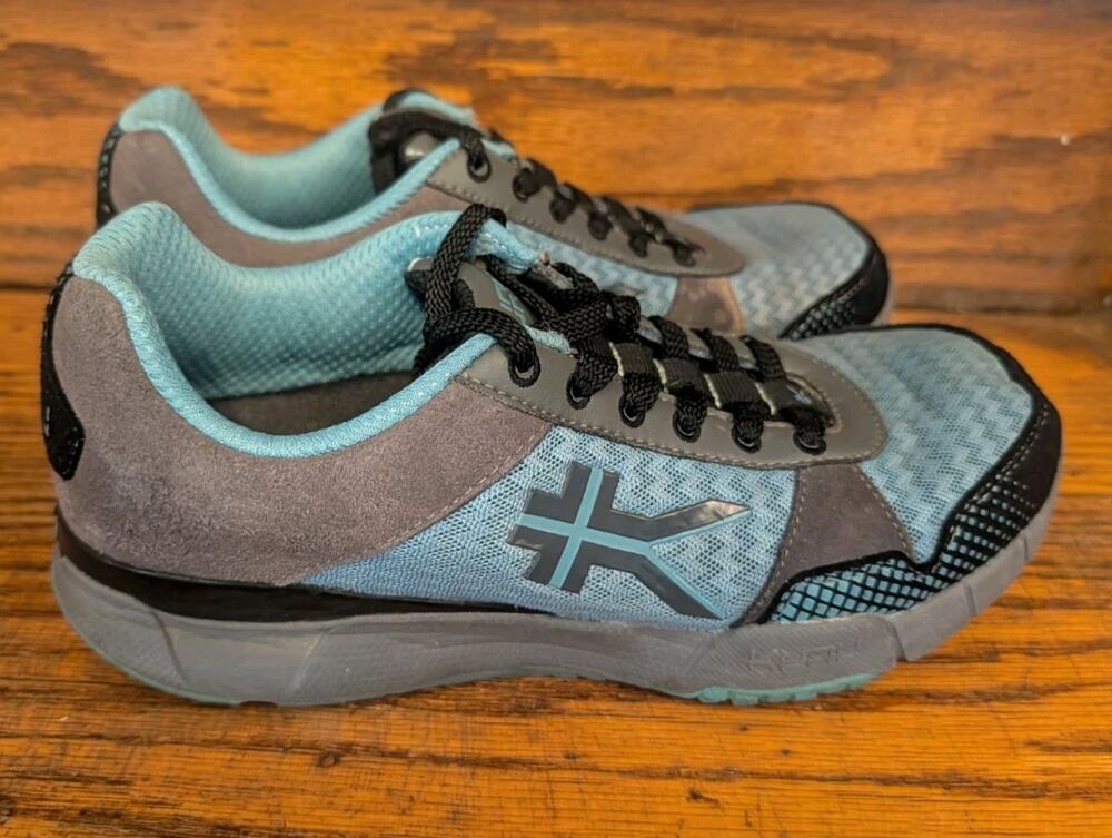 Kuru Quantum Shoes Womens 6.5 Gray Blue Comfort Walking Trainer Running Sneakers